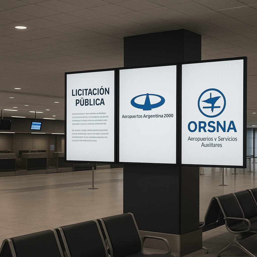 Licitaciones de Aeropuertos Argentina y ORSNA: qué se sabe y qué falta confirmar (26/08/2026)