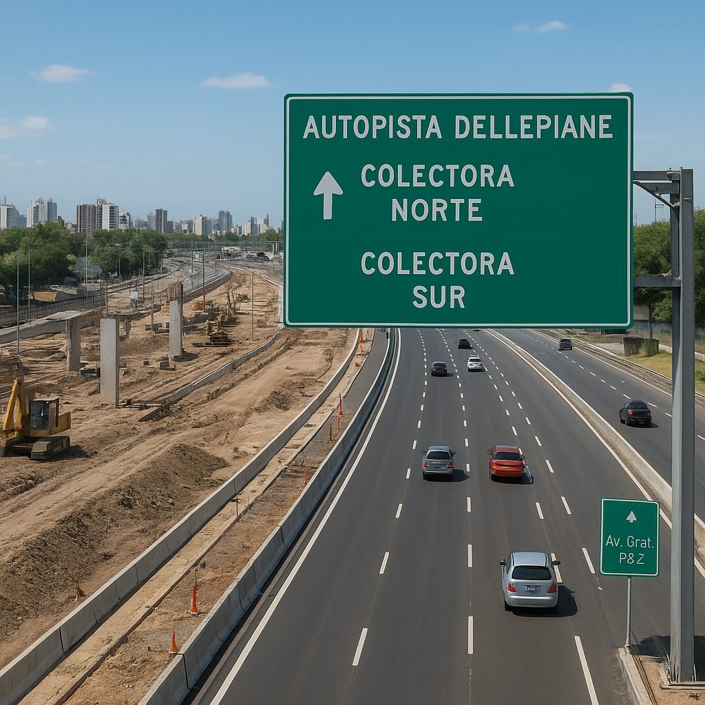 GCBA habilitó colectoras en la Autopista Dellepiane para mejorar la fluidez de accesos (27/08/2026)