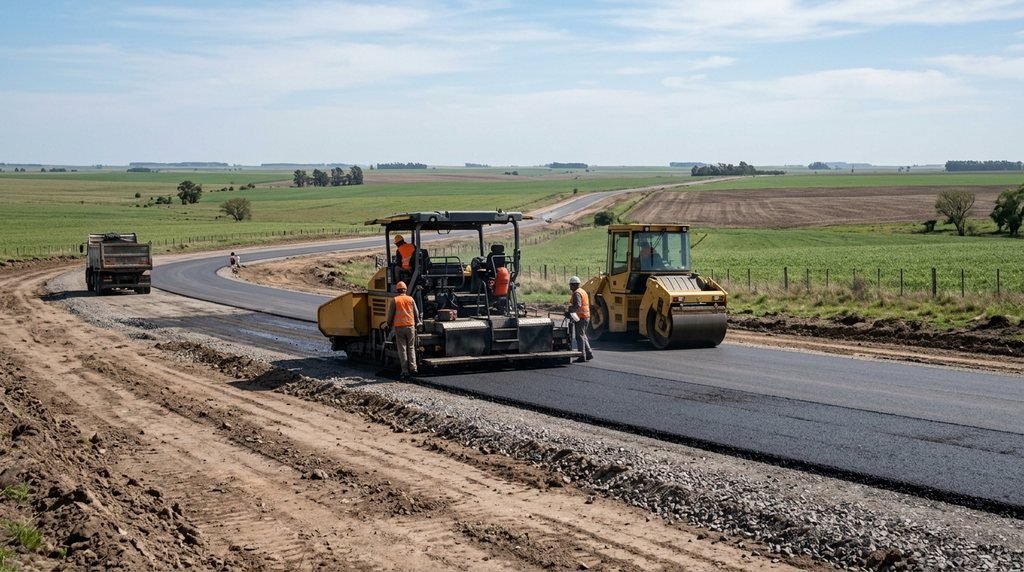 La Provincia mantiene en ejecución la pavimentación de la Ruta del Cereal (31/08/2026)