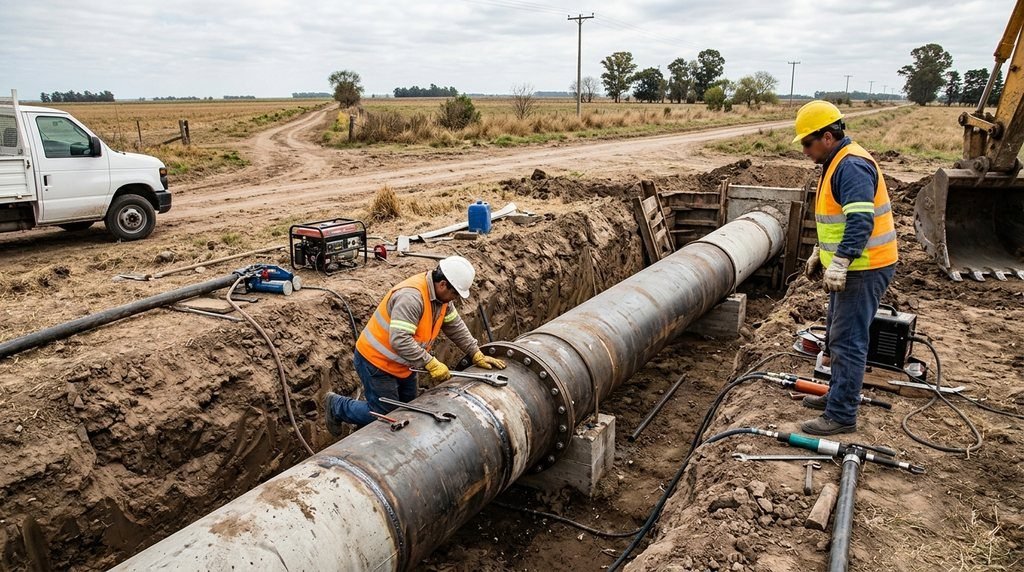 Continúan las reparaciones en el Acueducto Moctezuma y sigue afectado el servicio en Carlos Casares y Pehuajó (06/10/2026)