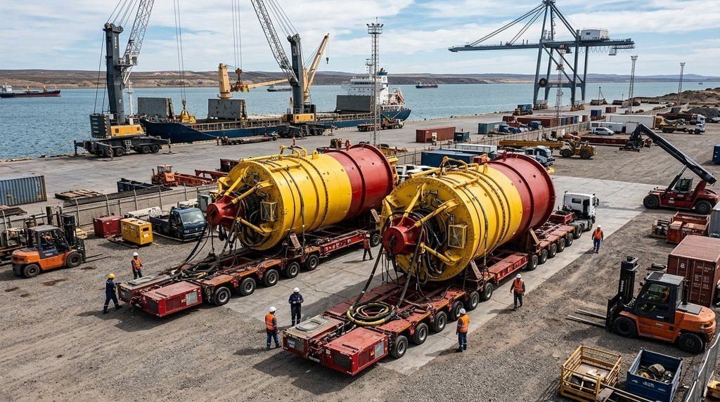 Llegaron a Río Negro las dos monoboyas que integrarán la terminal offshore de VMOS (08/10/2026)