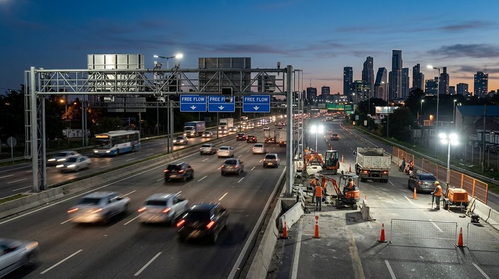AUBASA habilitó peaje Free Flow en Dock Sud, autopista Buenos Aires-La Plata (18/10/2026)